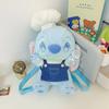 Stitch Plüschtier Tasche mit Canvas Innentasche für den täglichen Freizeitgebrauch