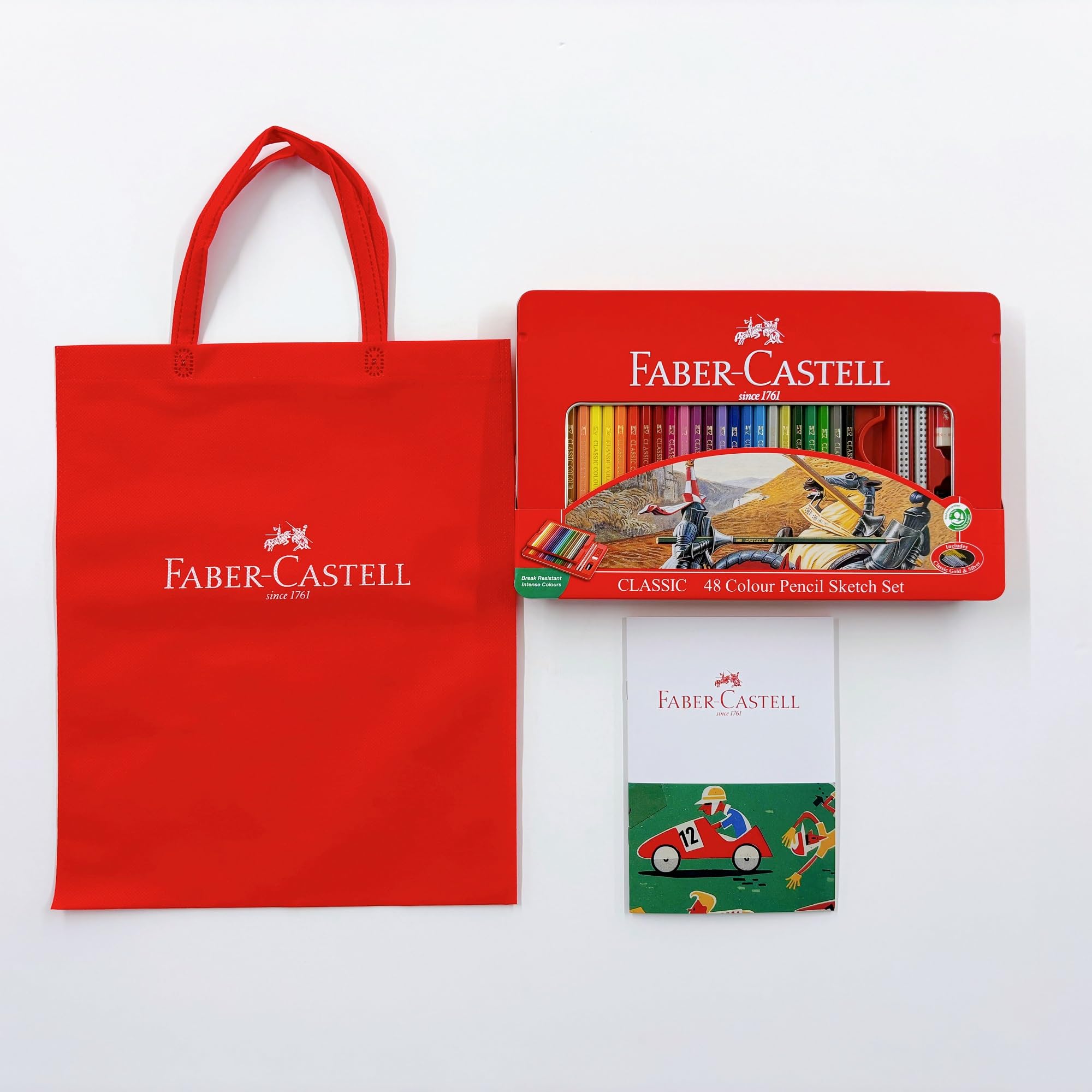

Colored Pencils Set with Tote Bag and Notebook 27131007 Faber-Castell 48-Color