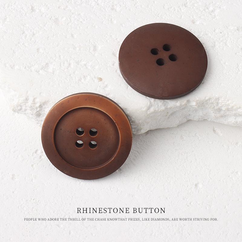 

5 шт. Старые двухцветные полимерные пуговицы Ретро Пальто Тренч Куртка Пуговицы Круглые с четырьмя отверстиями Костюм Хаки Кофейные пуговицы 17mm coffee