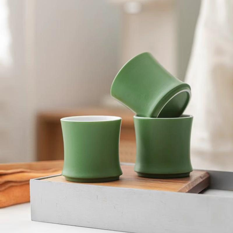 Bamboo-Joint Ceramic Teacups