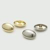 10Pcs Matte & Glossy Oval Metal Buttons For Clothing/Bags/Shoes, 17.5/22.5Mm Minimalist Fashion Buttons Gold Silver Mist Gold