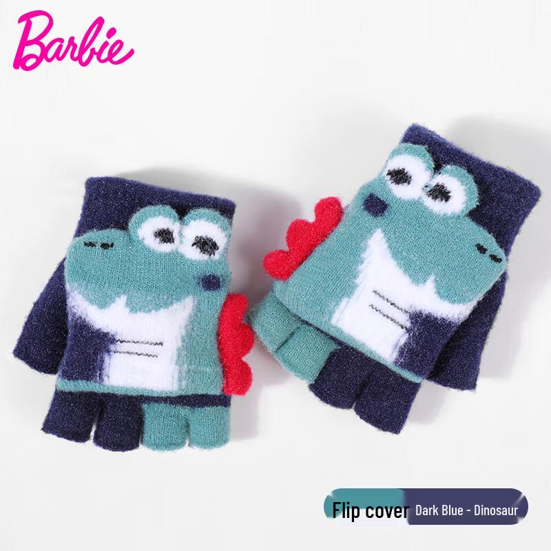 Barbie Kids  Warm Convertible Cartoon Gloves