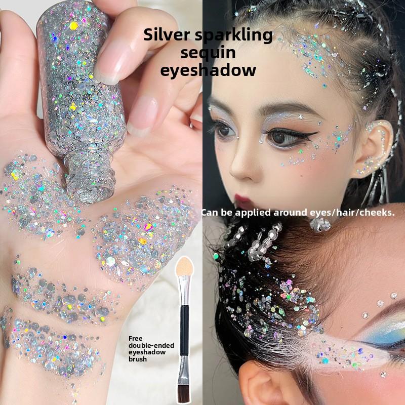 Face Hair Body Glitter Sequins Eyeshadow Colorful Children's Stage Show Makeup Sequins