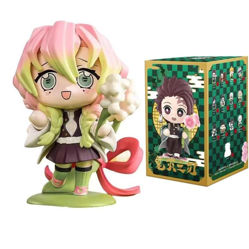 2026 Tanjiro Kamado Nezuko Demon-Slayer Anime Cartoon Figure Blind Box Creative  Statue Ornament Surprise Gift Box