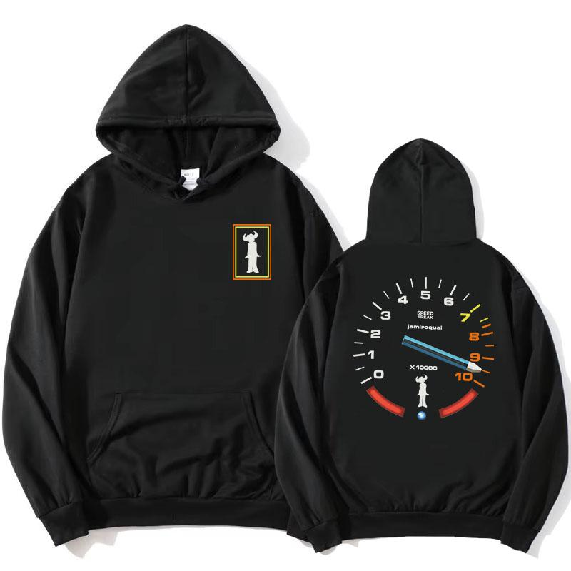 Jamiroquai Speedometer Mikiny Unisex Přední Zadní Grafika Mikina s Kapucí Ležérní Streetwear Dlouhý Rukáv Dámské Pánské Mikiny Top