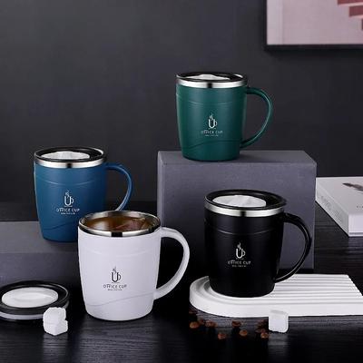 304 Stainless Steel Tumbler Mug with Lid Thermal Insulation Coffee Cup with Handle Heat-resistant Water Cup 500ml Drinkware