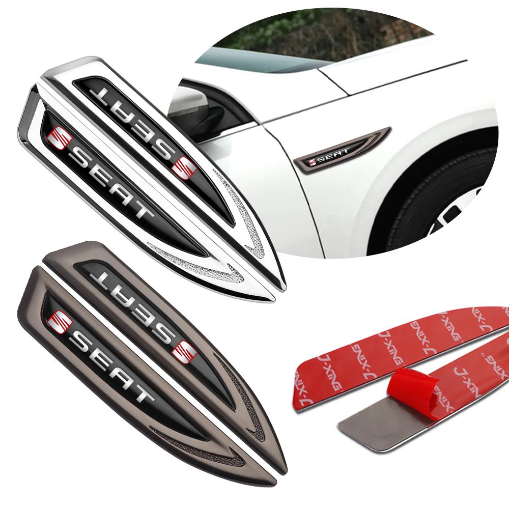 Hbzh3 2 szt. Stylizacja samochodu 3D Metalowy Emblemat Skrzydła Bocznego Naklejka na Błotnik do Seat cupra Ateca Leon Mk1 Mk2 Mk3 Cordoba 5f 1p lbiza 6f FR Toledo