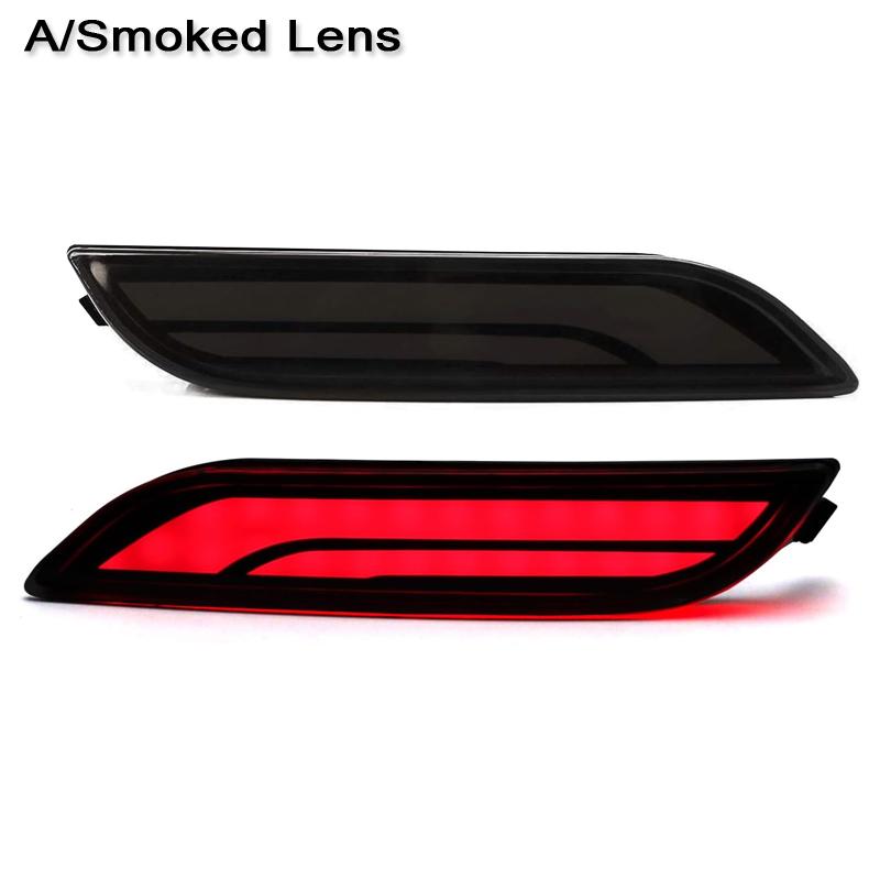 2PCS For Toyota Camry SE XSE 2018-2025 LED Rear Fog Lamp Car LED Bumper Light Brake Light Turn Signal Indicator Reflector