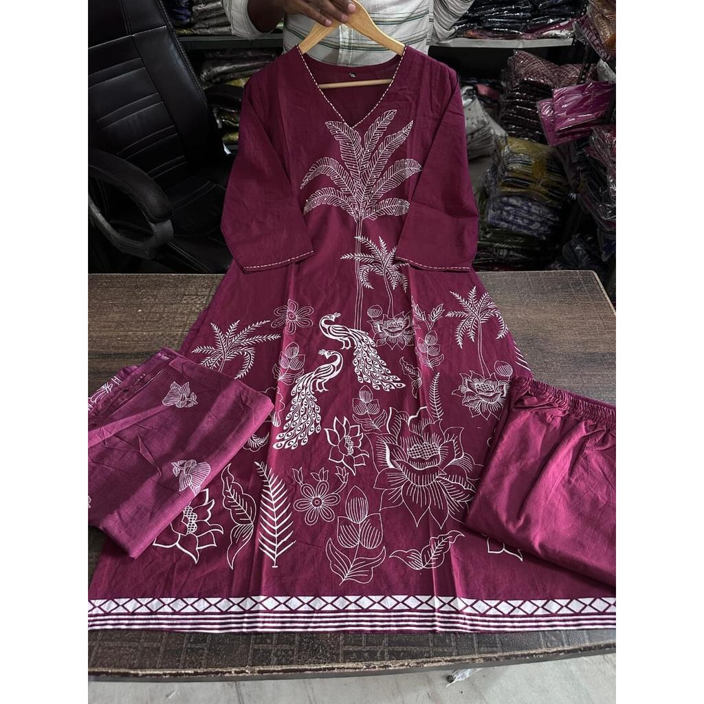 Women Bollywood Kurta Pant Dupatta Set Designer Top Tunic Kurti Salwar Suit VF-20260a