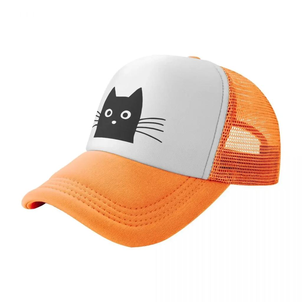 Black Cat Face Baseball Cap summer hat Anime Military Cap Unisex Unisexs Womens