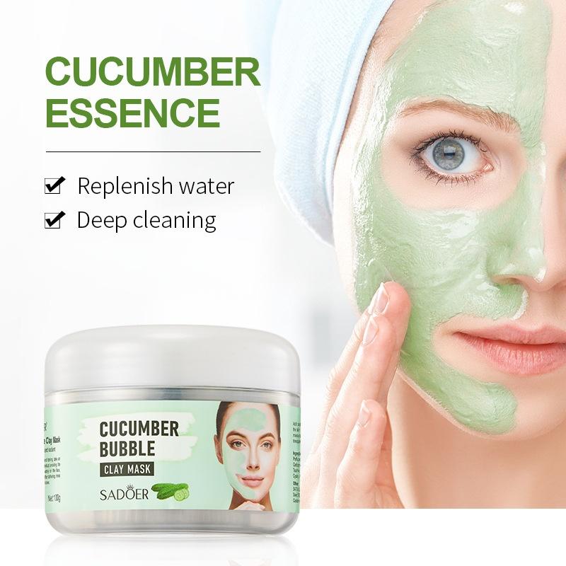 Mascarilla de Burbujas de Pepino, Extraída de Ingredientes Amigables con la Piel del Pepino, Tiene una Textura Delicada, Limpia Suavemente tu Piel
