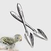 Papageienmilchpulver Spezielle Edelstahl-Metalllöffel Handaufzuchtlöffel Wellensittich Vogel-Löffel 10 Stück/Los