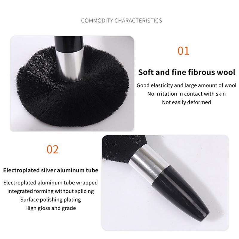 1Pc Soft Neck Face Duster Barber Black Beard Brushes Hair Cleaning Hairbrush Salon Cutting Hairdressing Styling Makeup Tools