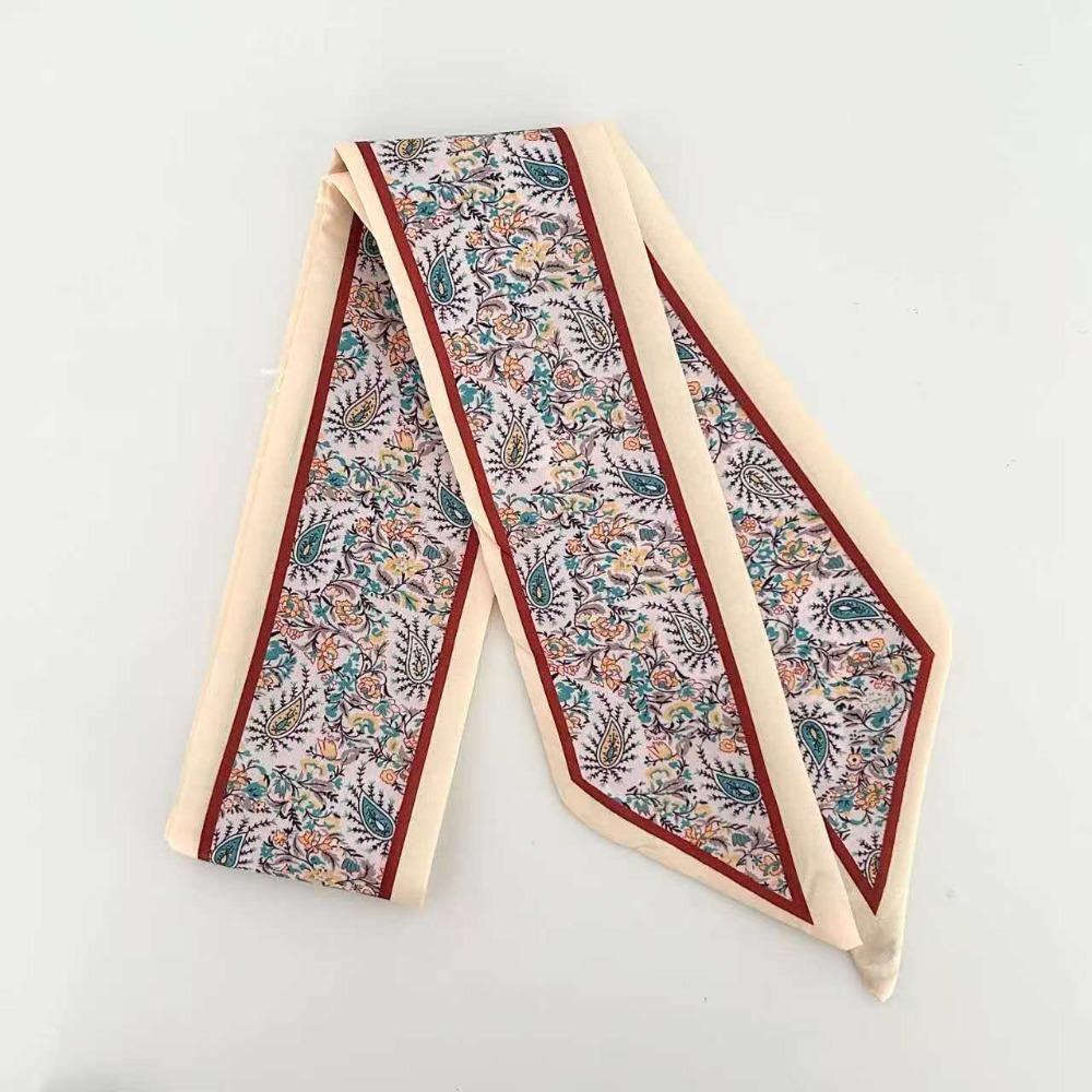 Luxury Neck Strap Long Hair Band Fashion Silk Scarves