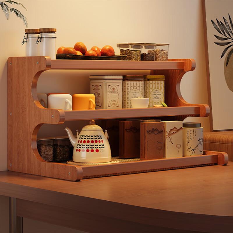 Bamboo Desktop 3-Tier Storage Rack