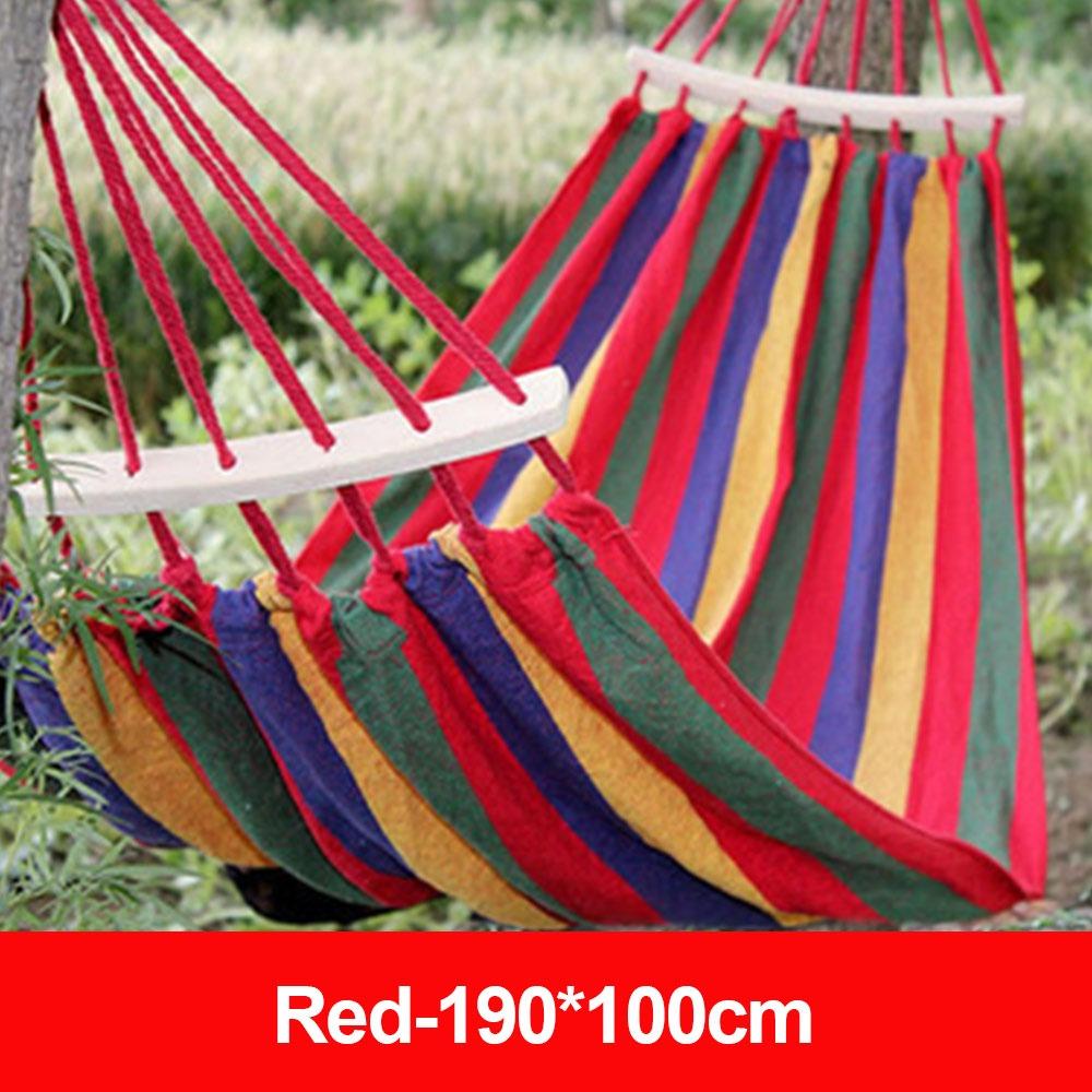 Thick Canvas Camping Hammock Good Load-bearing Swing Hammock Hanging Bed Beach Leisure Activities