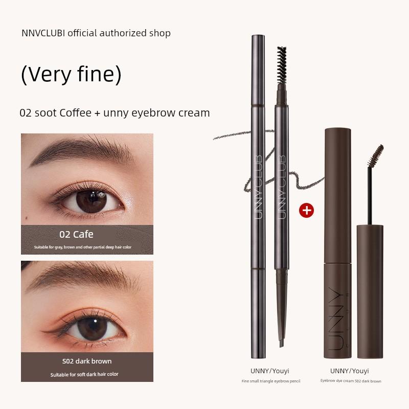 Unny Eyebrow Pencil Female Long Lasting Waterproof Non-Decolorizing Very Fine Distinct Look Wild Newbie Beginner Makeup Artist Special