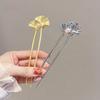 U Shape Ponytail Clip Ginkgo Biloba Pattern Headdress Accessories Elegant Chinese Hairpin  Women