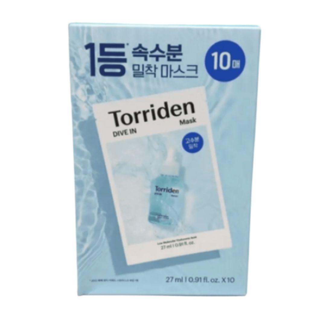 Torriden DIVE-IN Low Molecular Hyaluronic Acid Hydrating Sheet Mask 10 Sheets