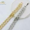 JML Trendy Silver Bracelet for Women Party  14k Gold Plated Link Chain Bracelet Chapadas En Oro Charms Zircon Bracelet