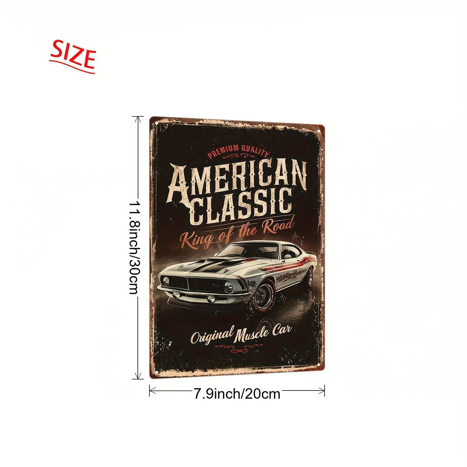 

American Classic Muscle Car Vintage Retro Iron Sign Plaque xcm For Farm Home Wall Decor 20x30cm（7.8x11.8inch）
