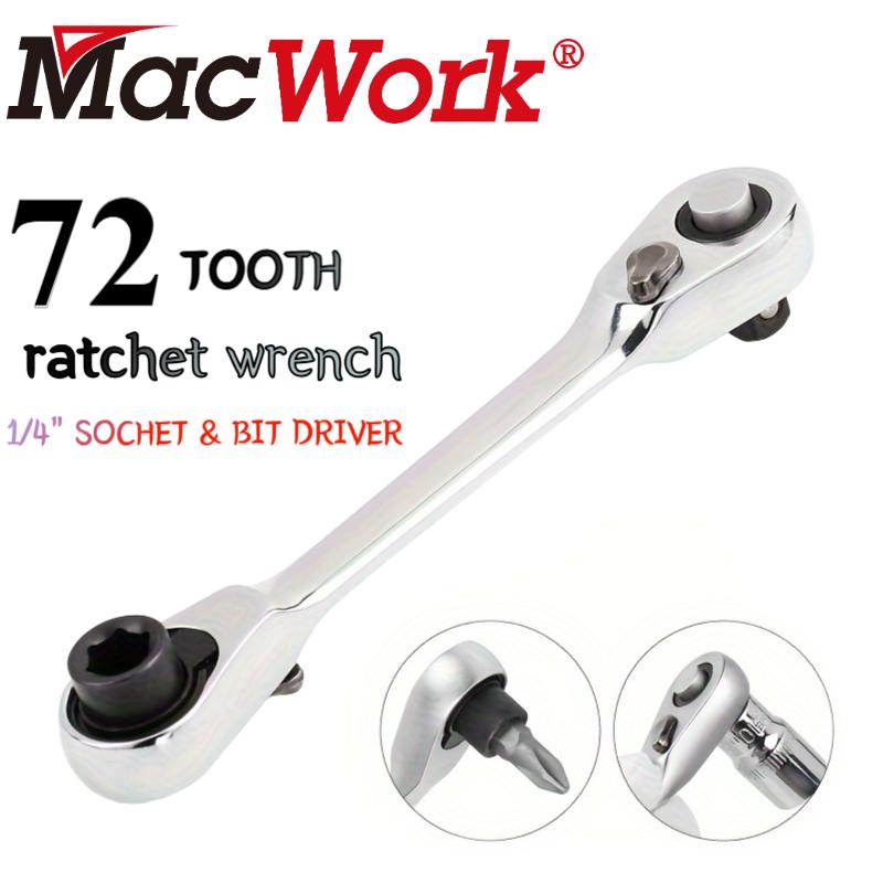 New Mini 1/4 Ratchet Wrench Double Ended Quick Socket Ratchet Wrench Screwdriver Hex Torque Wrenches Hand Repair Tools