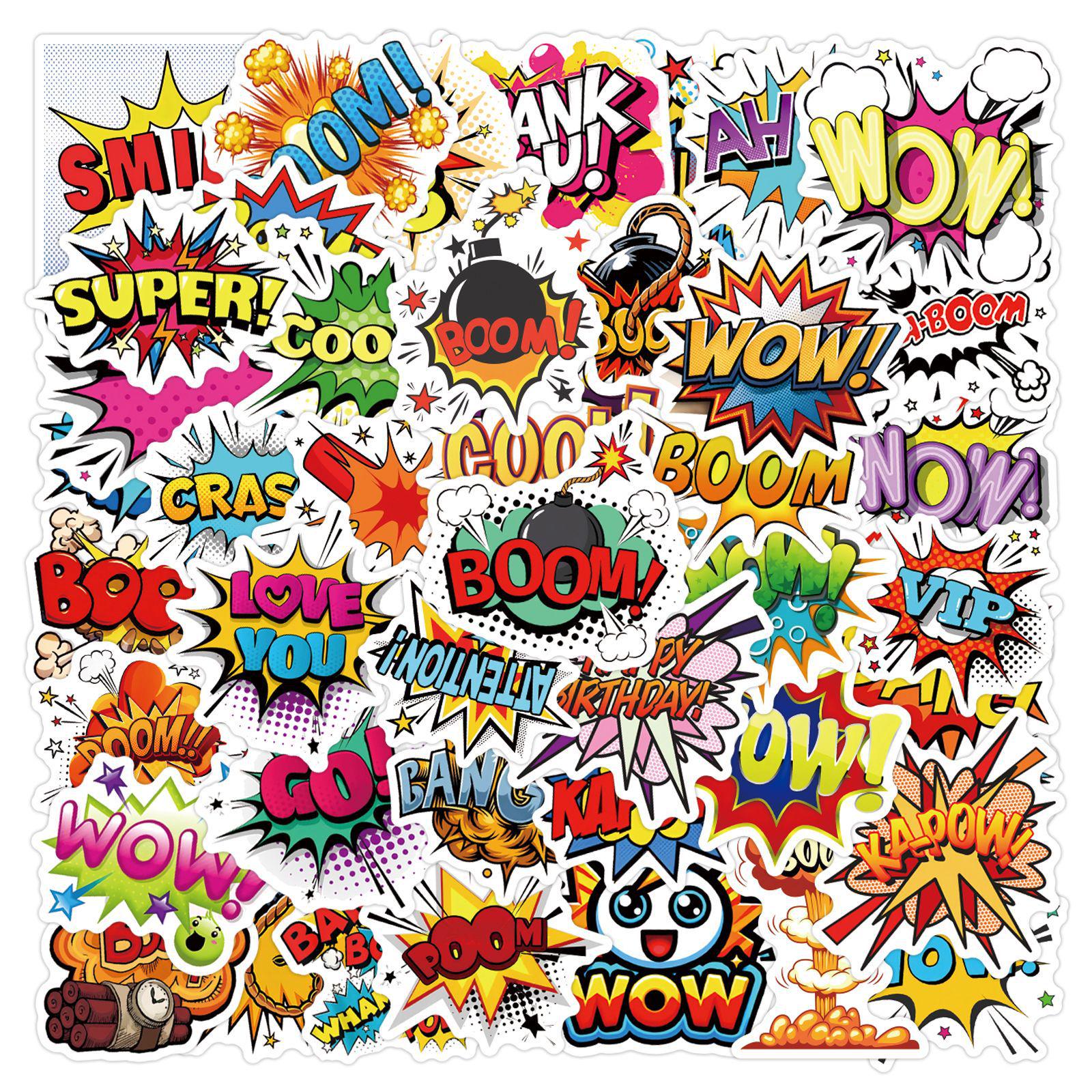 55-Piece Waterproof Cartoon Graffiti Sticker Set for Motorcycles, Suitcases, and Refrigerators