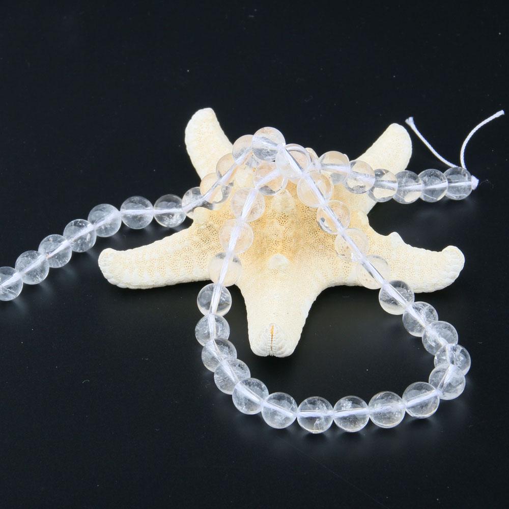 

Натуральный белый хрусталь свободные круглые бусины драгоценный камень для ожерелья браслет пошив ремесло ювелирные изделия