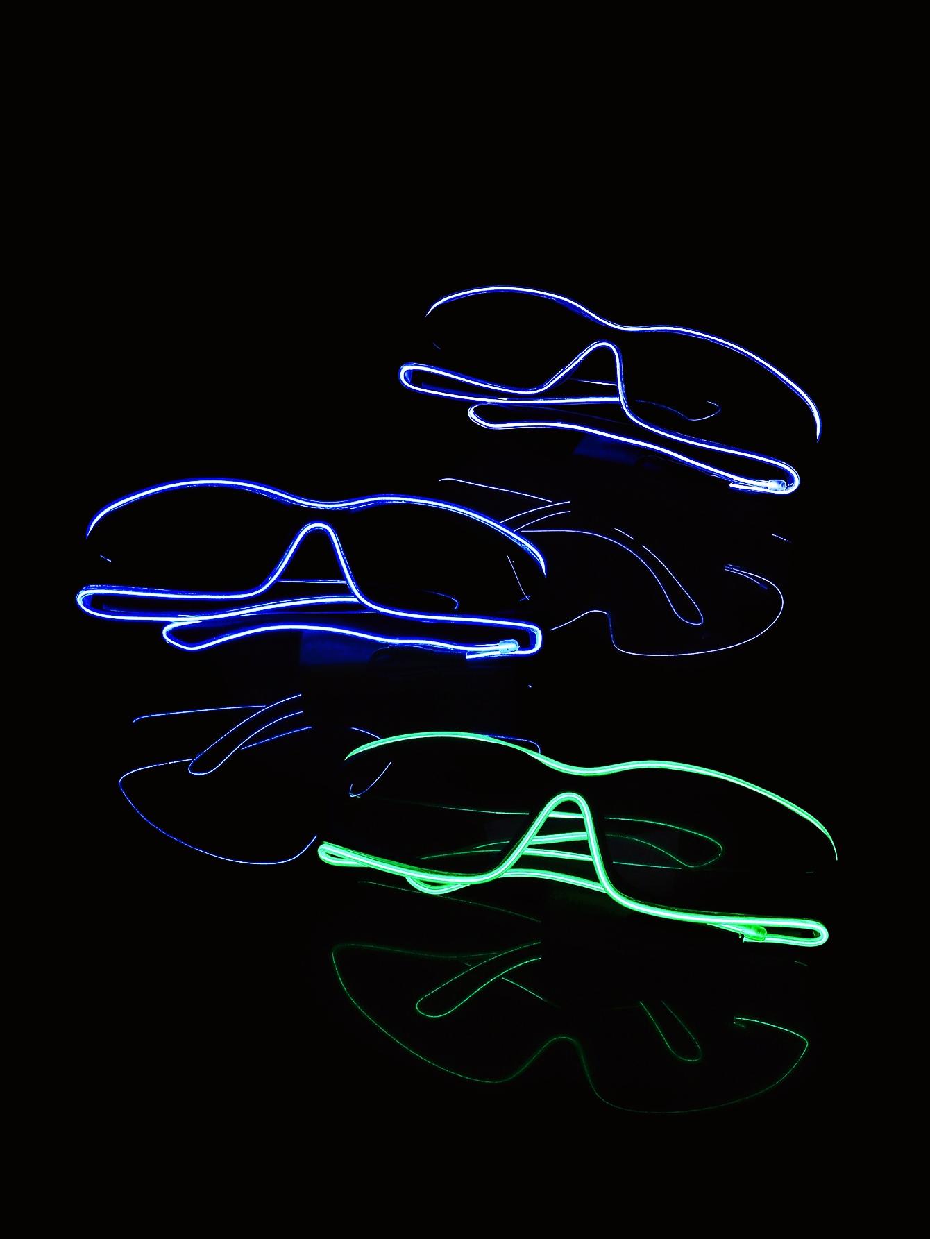 Glasses Shoes Women's Wireless El Luminous Glasses Disco Luminous Led Online Celebrity Sunglasses Pixel Ktv Bar Atmosphere Concert Flash High Quality Cm