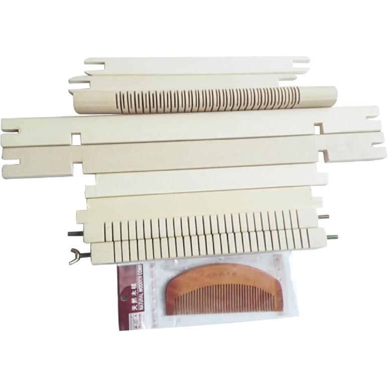 MIKIMIQI Wooden Multi-Craft Weaving Loom Large Frame 9.85 X 15.75 X 1.3inches To Handcraft for Kids