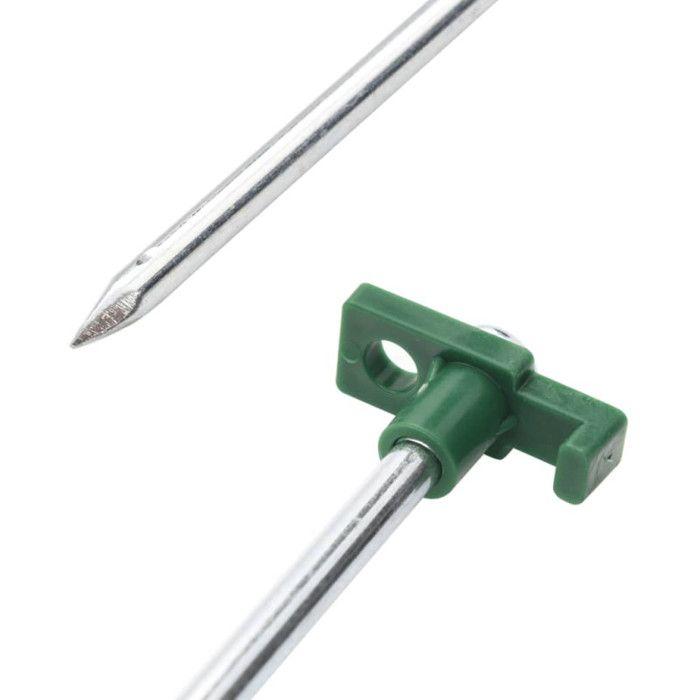 VidaXL Piquets de tente 12 pcs 25 cm 7 mm acier galvanisé et PP, piquet de sol, piquet de tente en métal, piquet de tente en 4009356