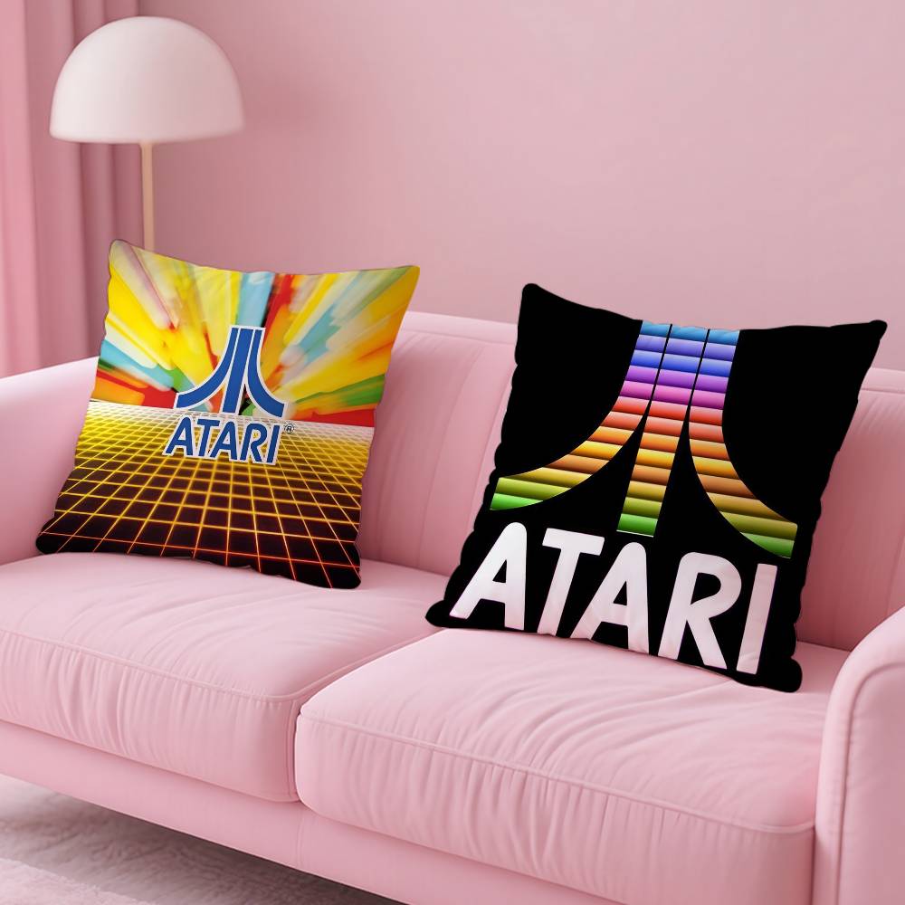 Hot A-Ataris Game Logo Pillow Case Anti-dustmite Pillowcase Invisible zipper silky short plush Sofa cushion cover