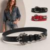 Snake Buckle Women's Belt Pu Leather Pin Buckle Belt Streetwear Waist Belt  Jeans Dress Accessories