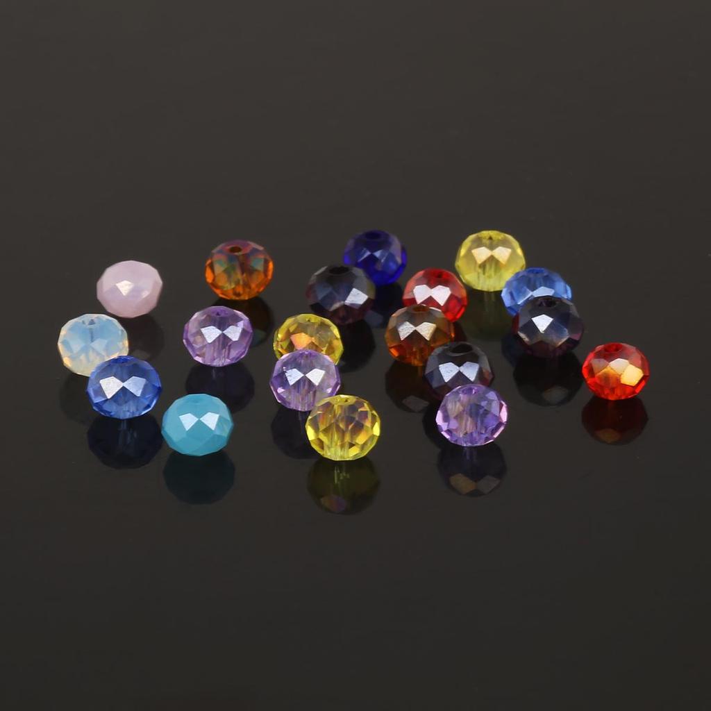Perline di cristallo da 6 mm Perline sfuse in vetro sfaccettato multicolore per la creazione di gioielli Orecchini con collana fai da te