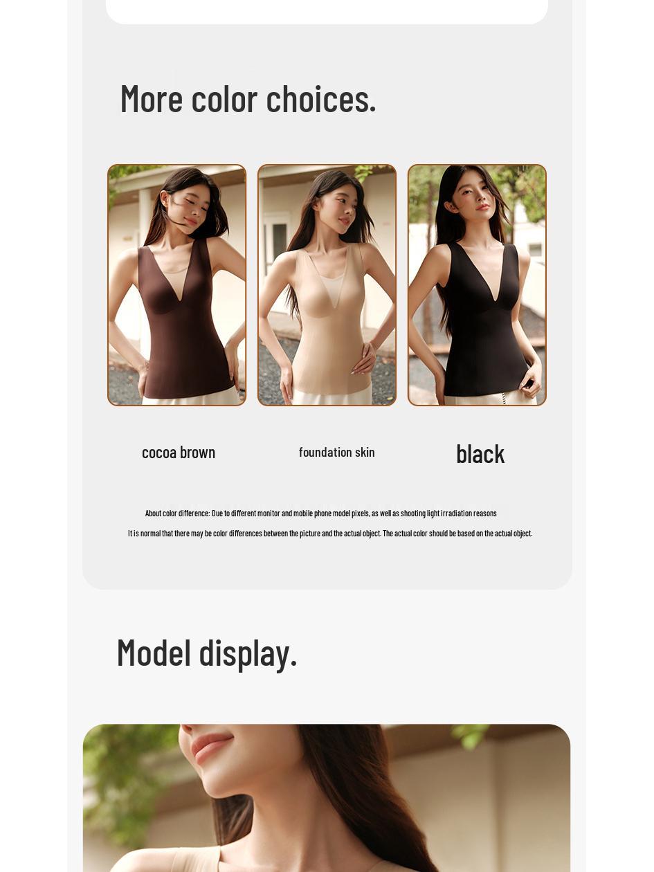 

Women s Deep V Flannel Tummy Control Lift Vest L бежевий