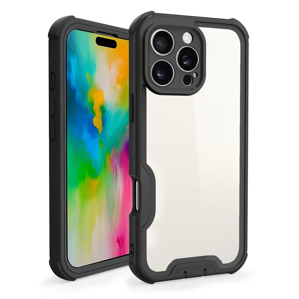 For iPhone 16 Pro Max Case Detachable 4 in 1 TPU+Acrylic+PC Shockproof Phone Cover