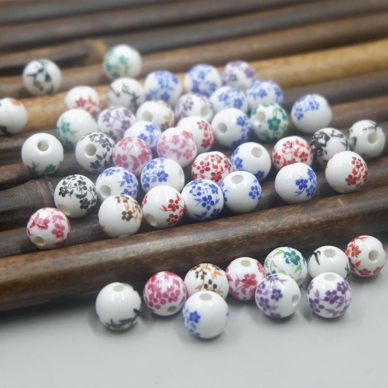 

Цзиндэчжэнь Керамические бусины Сине-белые фарфоровые бусины Разделители Свободные бусины Для плетения браслетов Ручная работа DIY Аксессуары для китайского узла 10Mm ceramic beads