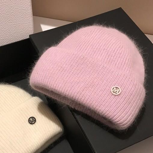 Japan's high-end new rabbit fur white wool hat women's tide autumn and winter cold hat thermal cover knitted hat