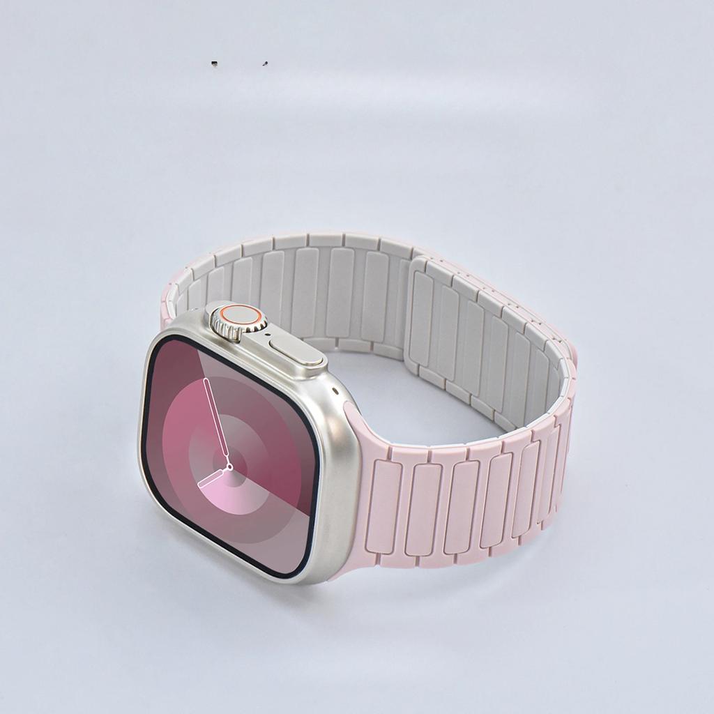 Magnetic Sports Band for Apple Watch Ultra 2 49mm 46mm 45mm 44mm 42mm 38 40 41mm Silicone Strap for IWatch Series 10 9 8 7 6 5 4