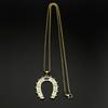 Lucky Horseshoe Evil Eye Blessed Chain Women Men Stainless Steel Flower U Shape Boho Protection Western Necklace Jewelry Gifts