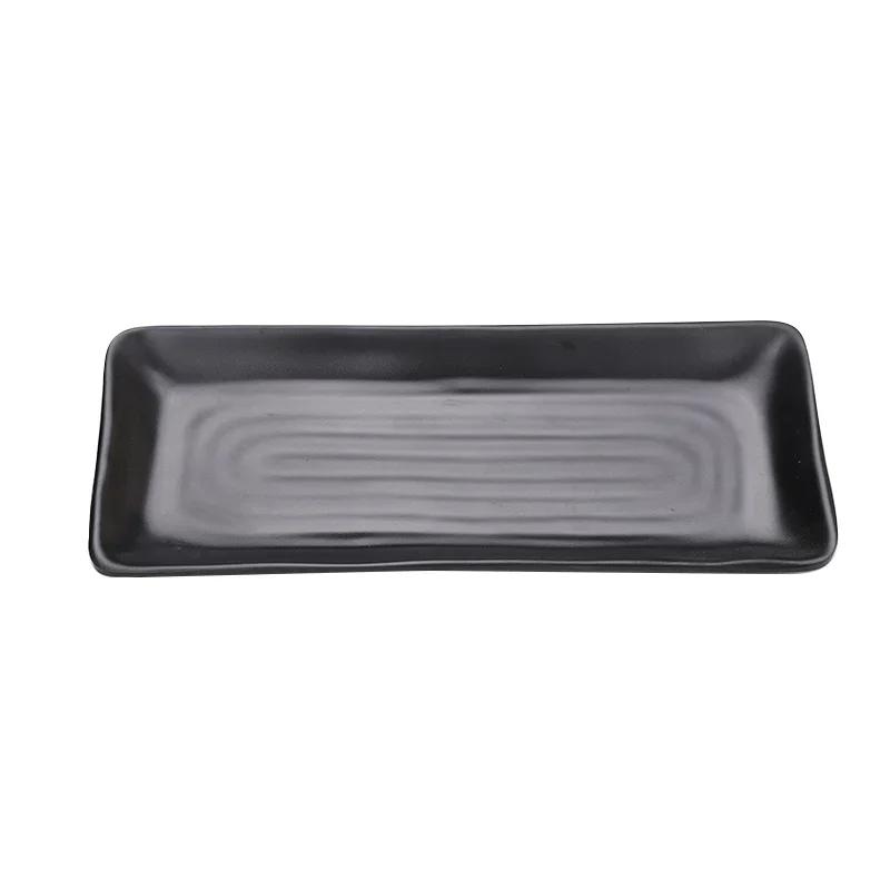 Oval black plate jewelry tray key dressing table decorative plate keyfood decorative