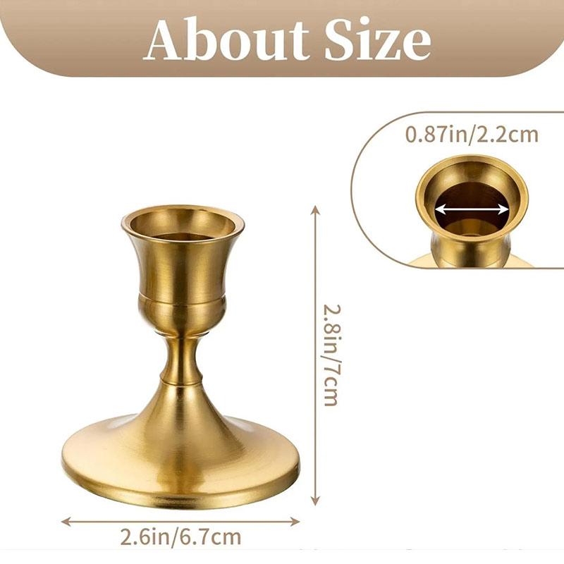 Vintage Iron Candlestick Metal Gold Silver Taper Candle Holder Valentine's Day Candle Stick Xmas Party Wedding Table Decoration