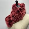 Women Long Ring Scarf Real Rex Rabbit Fur Knitted Neck Warmer Winter Stylish Warm Ring Scarves