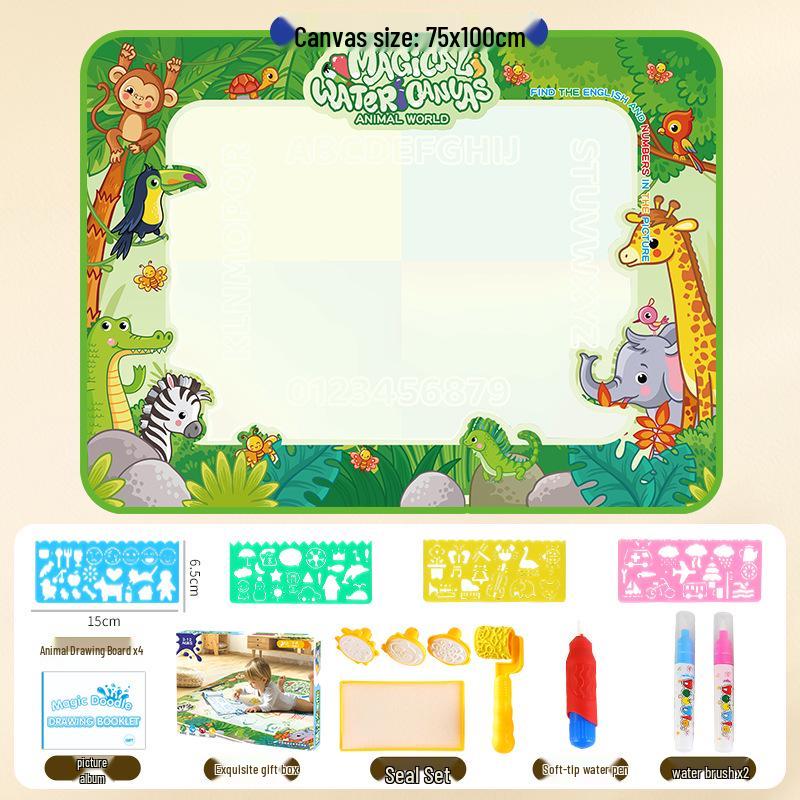 Extra-Large Magic Water Drawing Mat for Kids - Reusable Water Writing Cloth & Graffiti Canvas