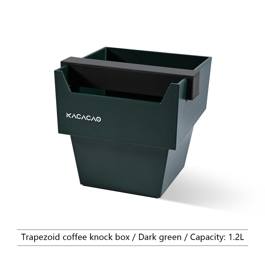 KACACAO Klassisches ABS-Klopfset, Barista-Werkzeug, verbesserte rutschfeste Handhabung, schwarzer Espresso-Kaffeesatz-Organizer