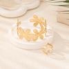 French Retro Flower Bracelet & Ring Set for Women