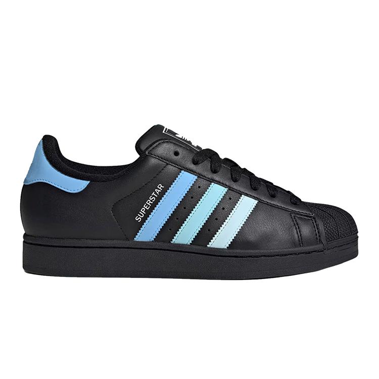 Adidas Originals SUPERSTAR Comfortable Versatile Thin Sole Leather Low top Skateboard Shoes Unisex Black White JI0079(Team2009-)