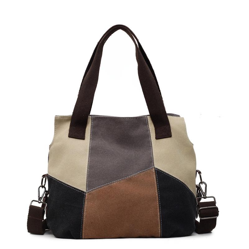 Canvas bag women's bag new fashion leisure travel shoulder bag large capacity versatile women's portable messenger bag