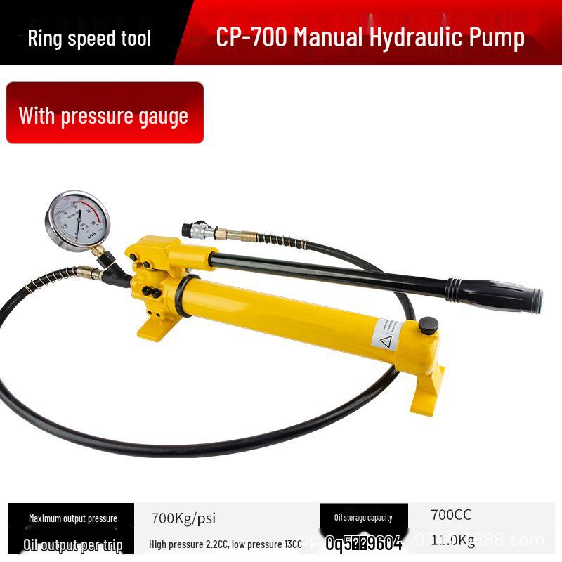 Hydraulic Manual Oil Booster Pump CP-700-2 with Pressure Gauge