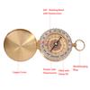 Gold Color Outdoor Compass Copper Camping Compass High-Grade Portable Pocket Compass  Navigation